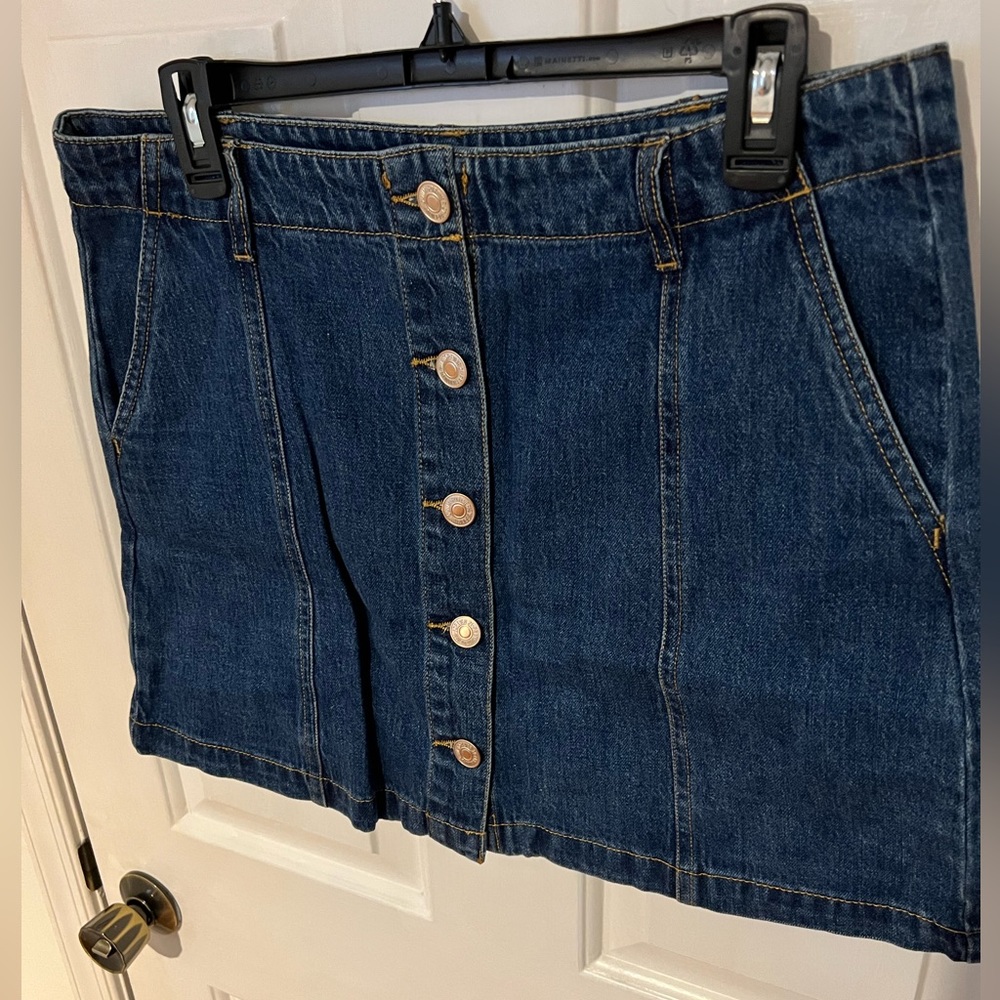 Forever 21 Button Front Jean Skirt